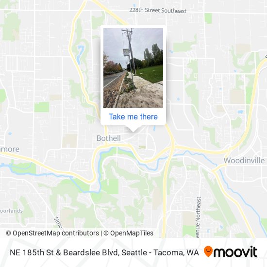 NE 185th St & Beardslee Blvd map