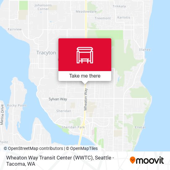 Wheaton Way Transit Center Southbound map