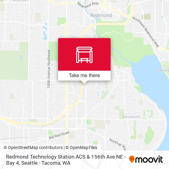 Redmond Technology Station ACS & 156th Ave NE - Bay 4 map
