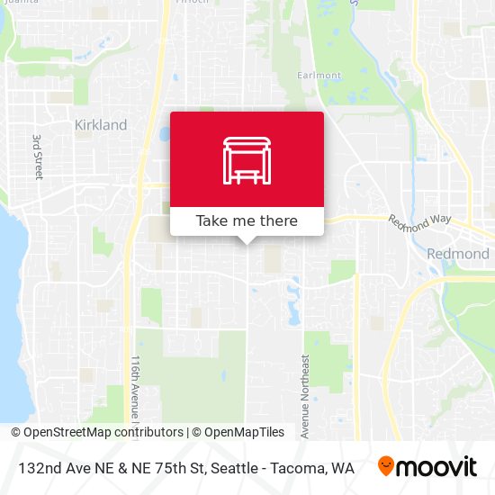 132nd Ave NE & NE 75th St map