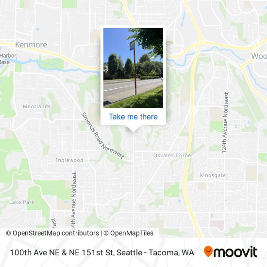 Mapa de 100th Ave NE & NE 151st St