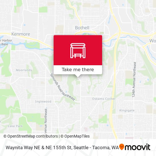 Waynita Way NE & NE 155th St map