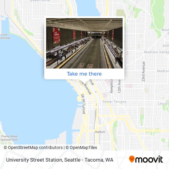 University Street Station map