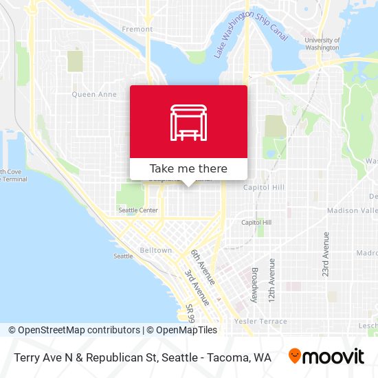 Mapa de Terry Ave N & Republican St