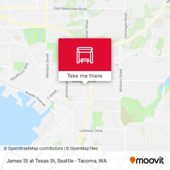 James St at Texas St map