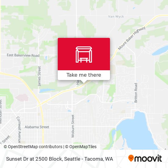 Sunset Dr at 2500 Block map