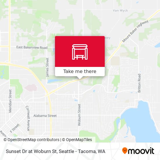 Sunset Dr at Woburn St map