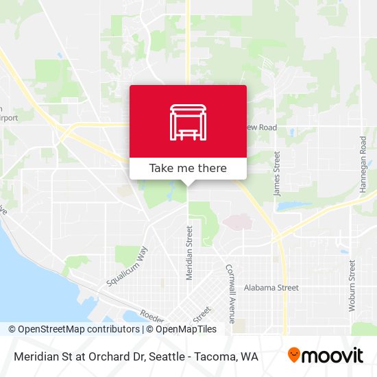 Meridian St at Orchard Dr map