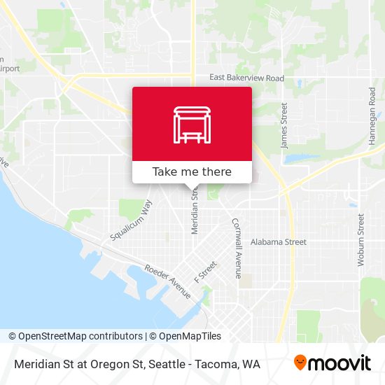 Meridian St at Oregon St map