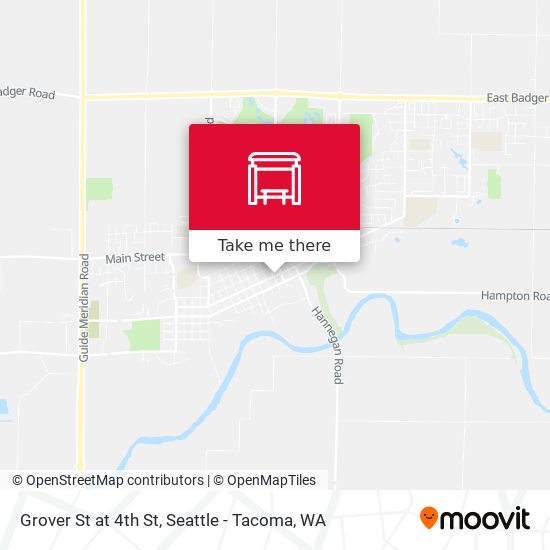 Grover St at 4th St map