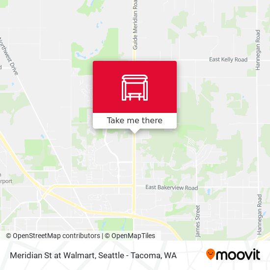 Meridian St at Walmart map