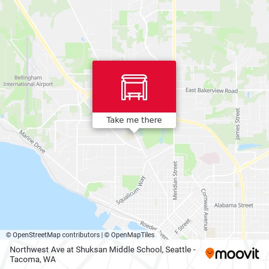 Northwest Ave at Shuksan Middle School map
