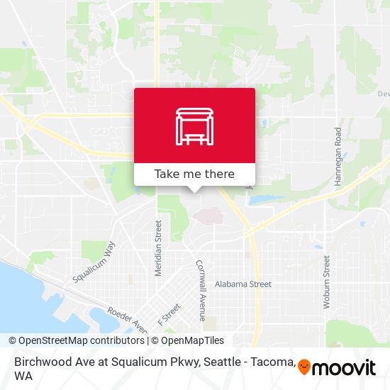 Birchwood Ave at Squalicum Pkwy map