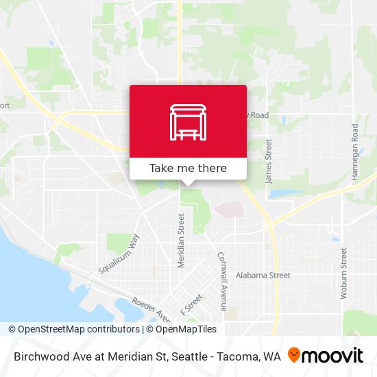 Birchwood Ave at Meridian St map