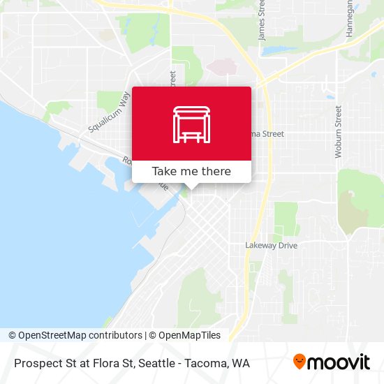 Prospect St at Flora St map