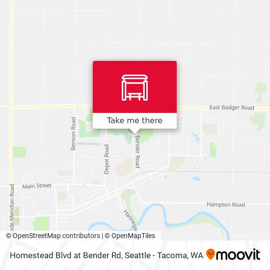Homestead Blvd at Bender Rd map