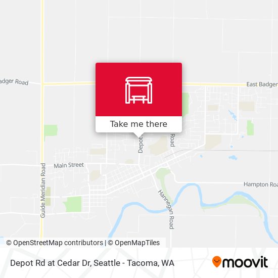 Depot Rd at Cedar Dr map