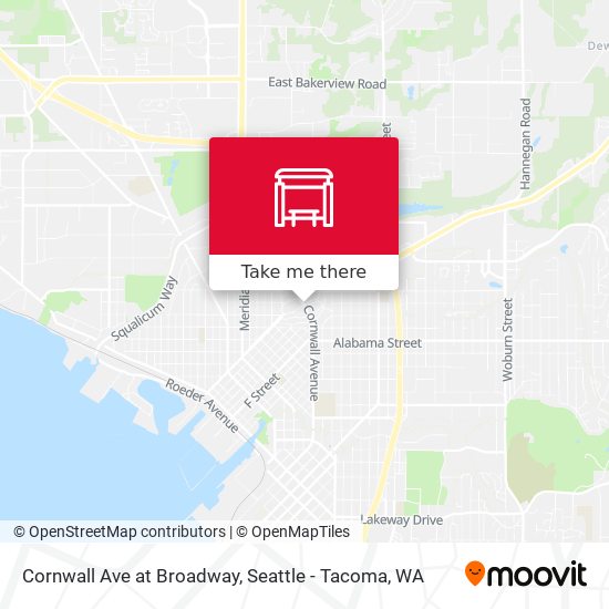 Cornwall Ave at Broadway map