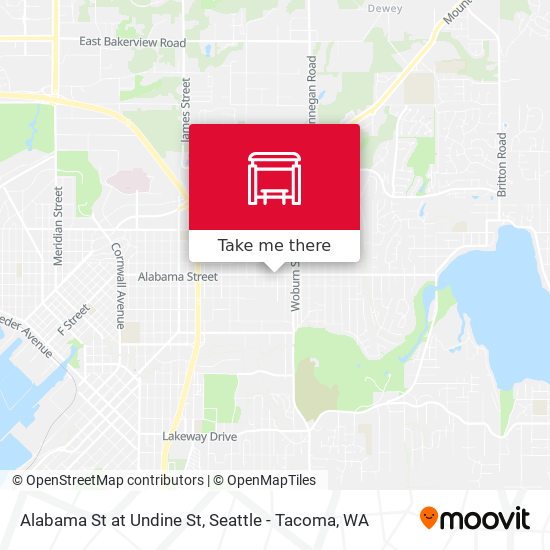 Alabama St at Undine St map