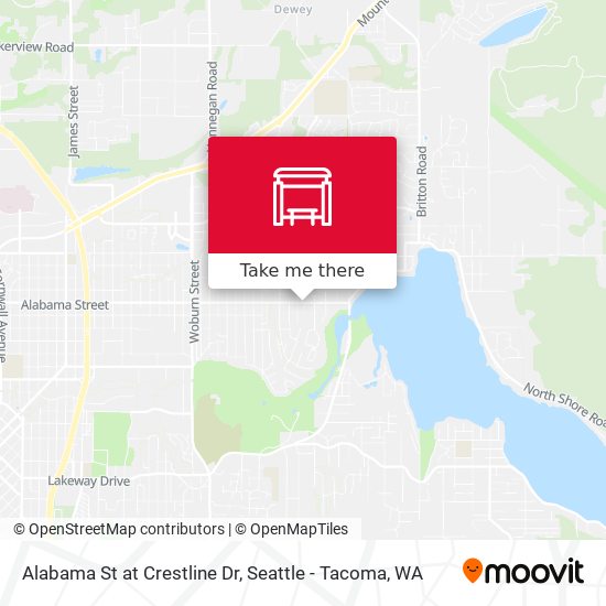 Alabama St at Crestline Dr map