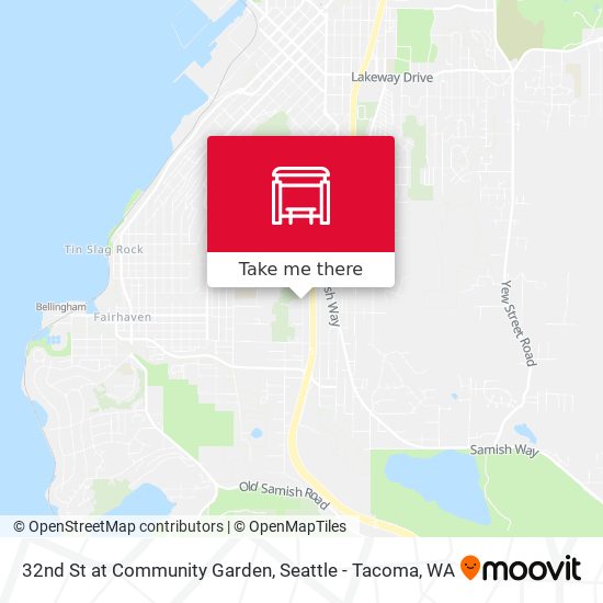 32nd St at Community Garden map