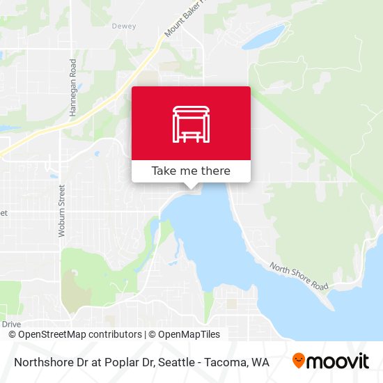 Northshore Dr at Poplar Dr map