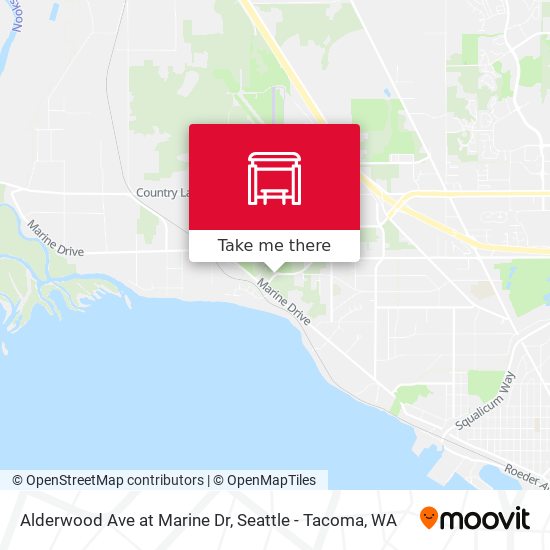 Alderwood Ave at Marine Dr map