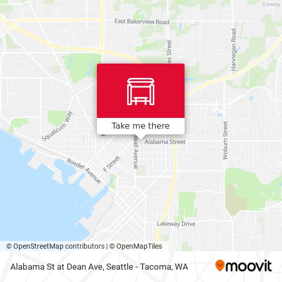 Alabama St at Dean Ave map