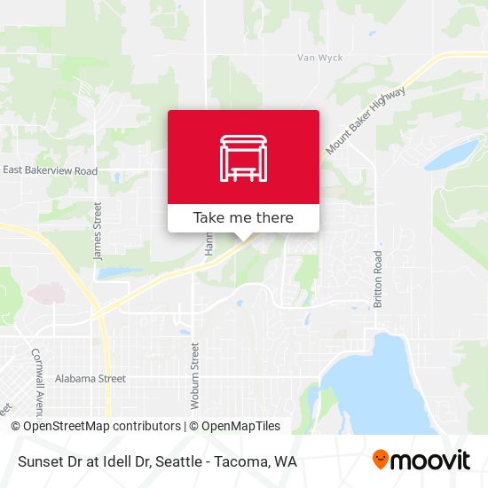 Sunset Dr at Idell Dr map