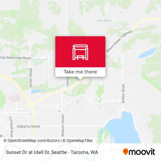 Sunset Dr at Idell Dr map