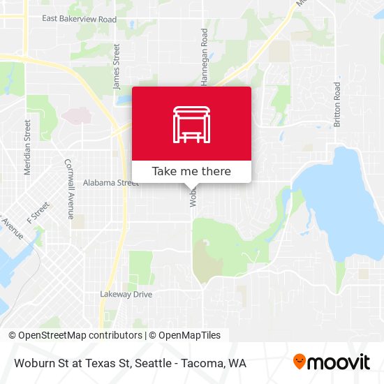 Woburn St at Texas St map
