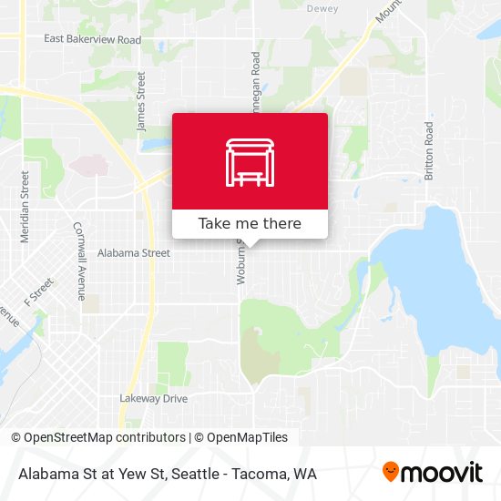 Alabama St at Yew St map