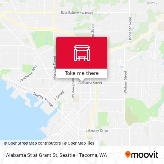 Alabama St at Grant St map