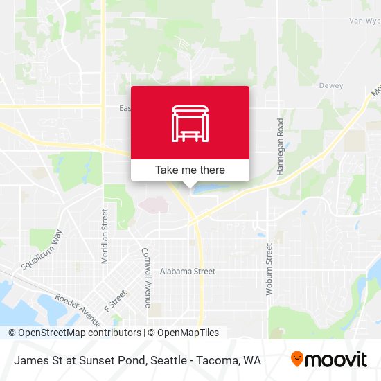 James St at Sunset Pond map
