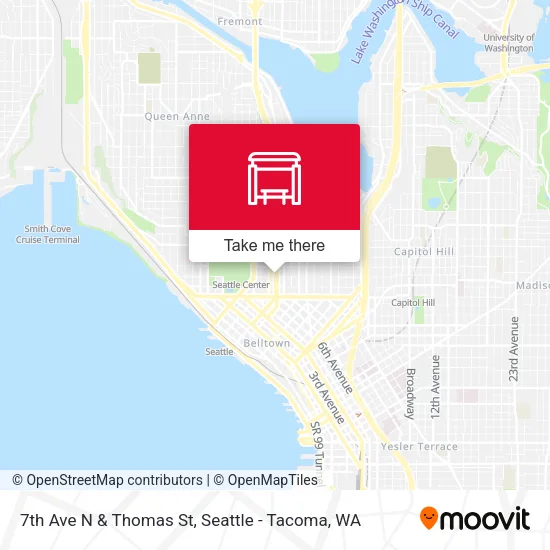 7th Ave N & Thomas St map