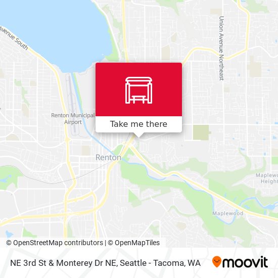 Mapa de NE 3rd St & Monterey Dr NE