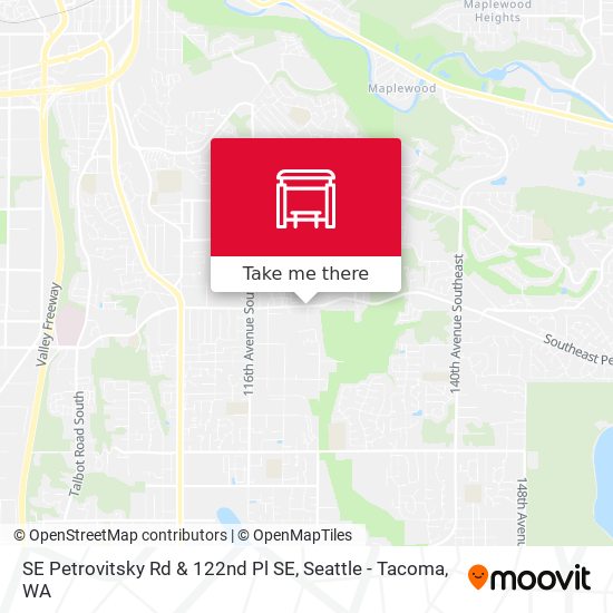 SE Petrovitsky Rd & 122nd Pl SE map