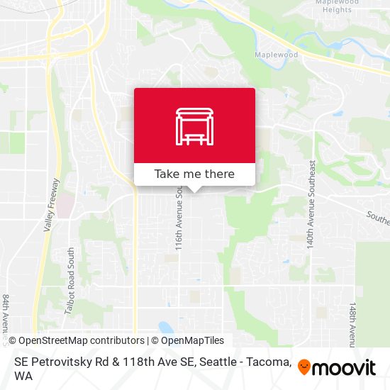 Mapa de SE Petrovitsky Rd & 118th Ave SE