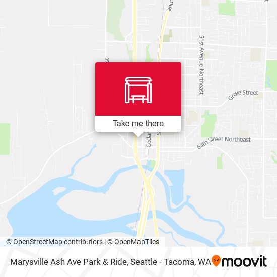 Mapa de Marysville Ash Ave Park & Ride