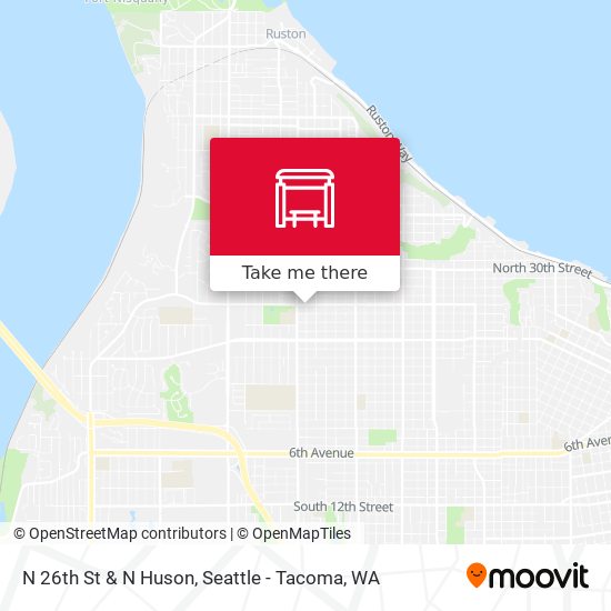N 26th St & N Huson map