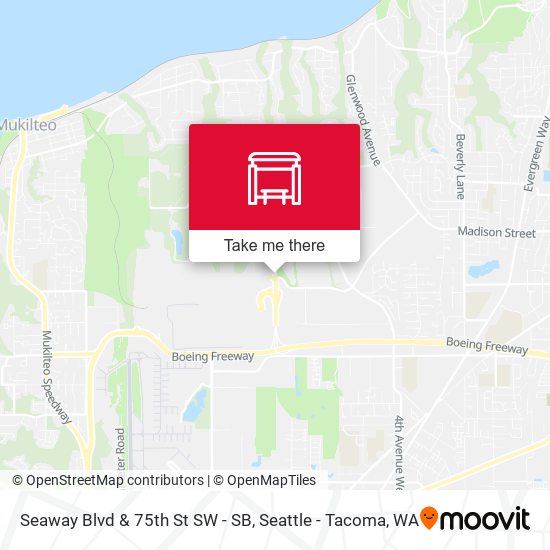 Seaway Blvd & 75th St SW - SB map