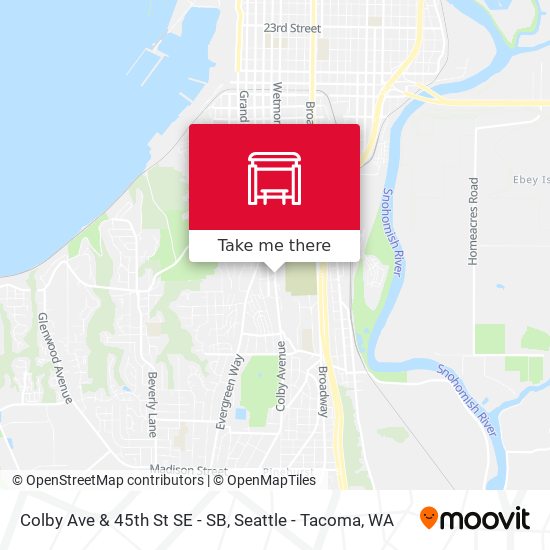 Mapa de Colby Ave & 45th St SE - SB