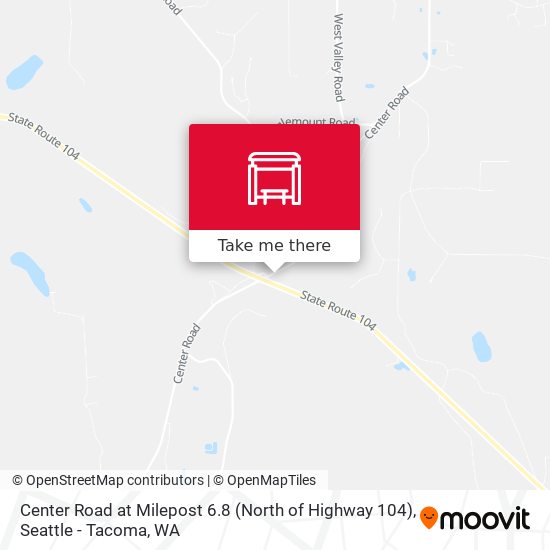 Center Road at Milepost 6.8 (North of Highway 104) map