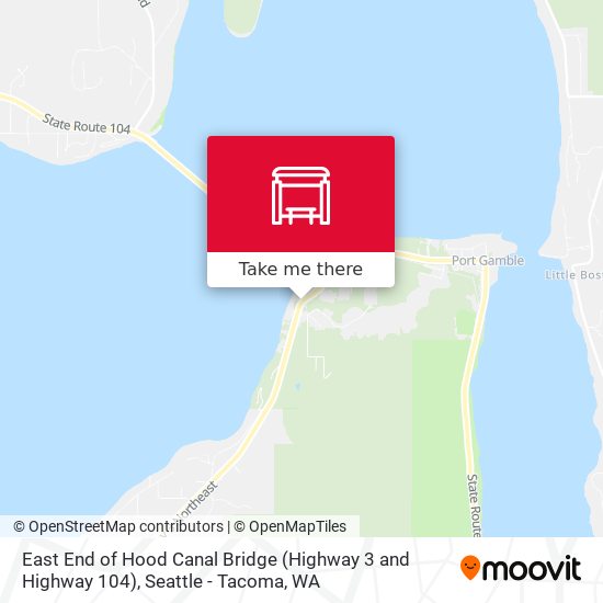 Mapa de East End of Hood Canal Bridge (Highway 3 and Highway 104)