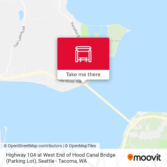 Highway 104 at West End of Hood Canal Bridge (Parking Lot) map