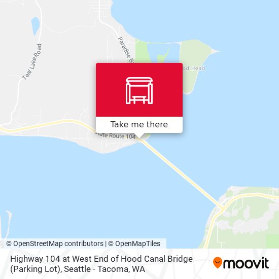 Mapa de Highway 104 at West End of Hood Canal Bridge (Parking Lot)