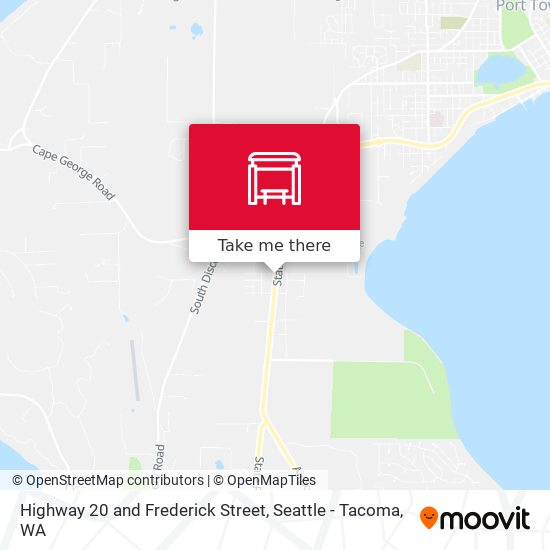 Highway 20 and Frederick Street map