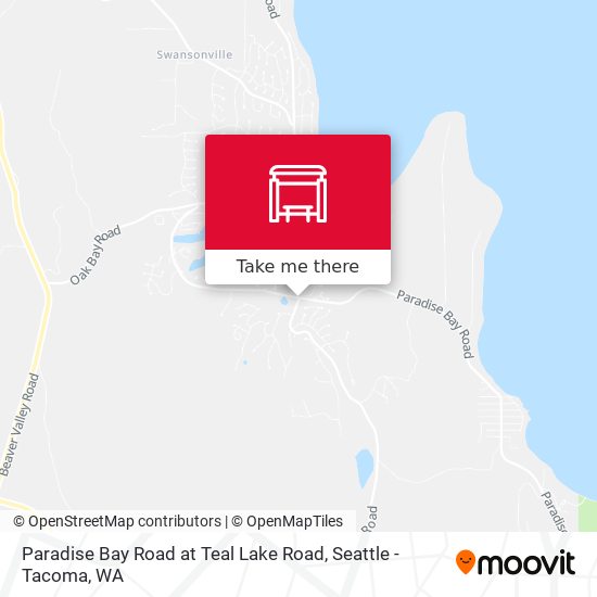 Paradise Bay Road at Teal Lake Road map