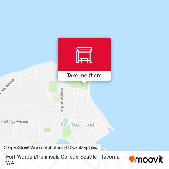 Fort Worden/Peninsula College map