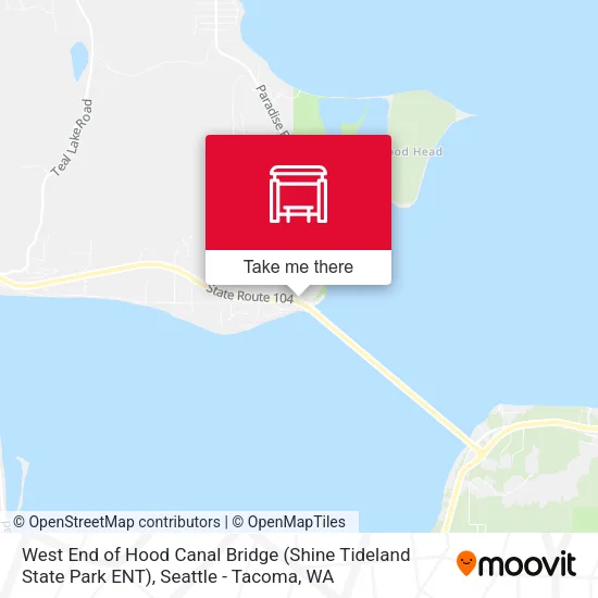 West End of Hood Canal Bridge (Shine Tideland State Park ENT) map